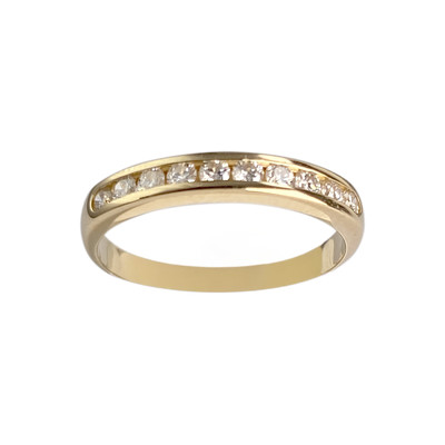 Bague d'occasion or 750 jaune diamants - vue 1