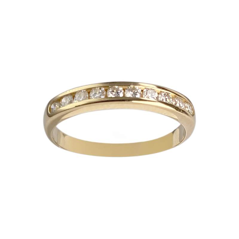 Bague d'occasion or 750 jaune diamants - vue 1