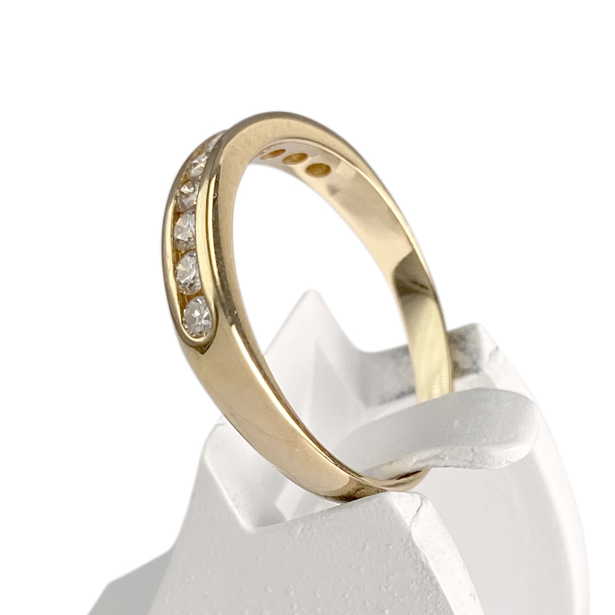 Bague d'occasion or 750 jaune diamants - vue 2