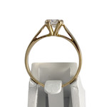 Solitaire d'occasion or 750 jaune diamant - vue 3