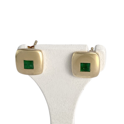 Boucles d'oreilles d'occasion or 750 jaune emeraude - vue 1