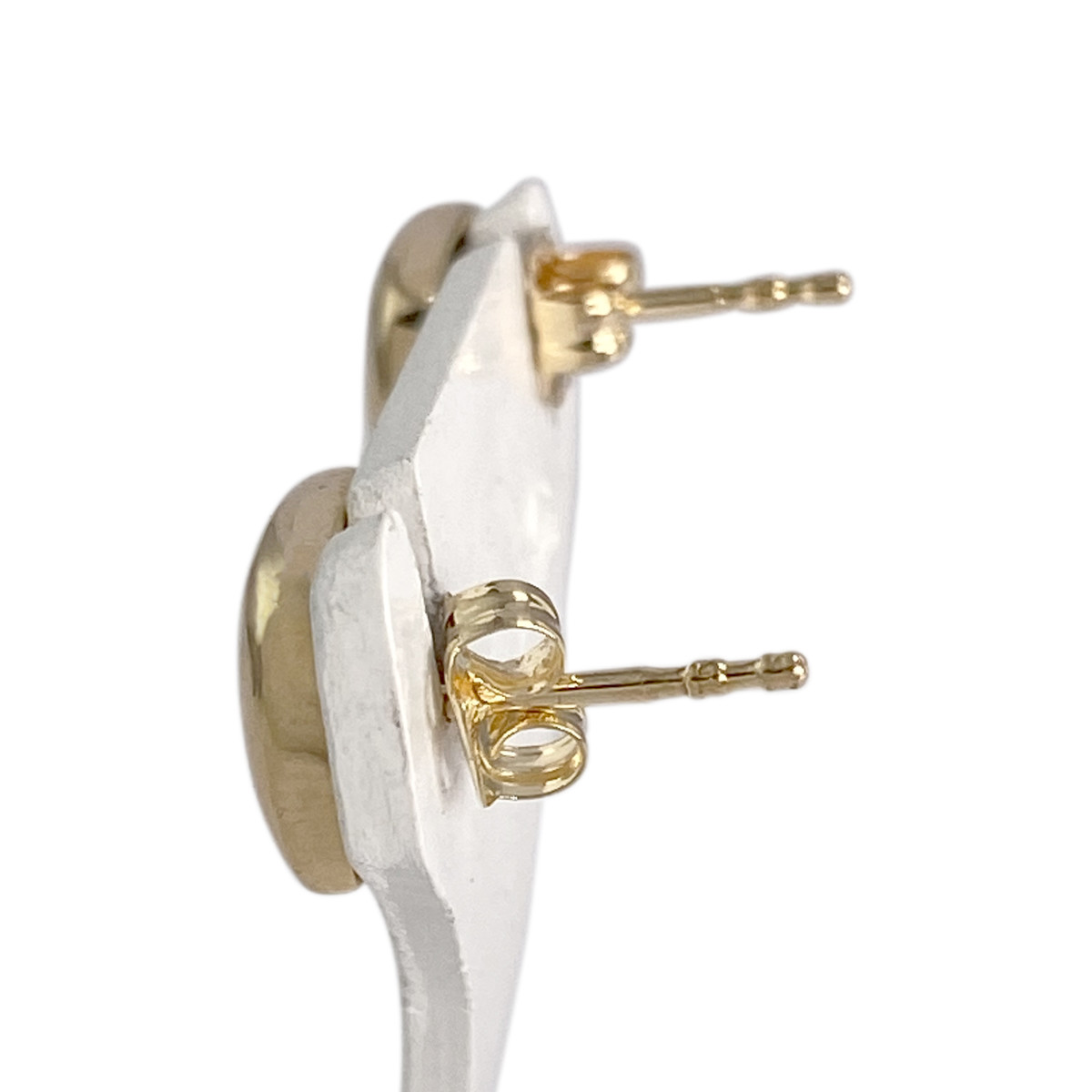 Boucles d'oreilles d'occasion or 750 jaune emeraude - vue 2