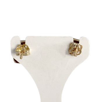 Boucles d'oreilles d'occasion or 750 jaune emeraude