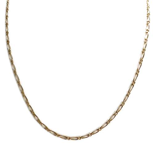 Used 14K yellow gold horse-link chain, 50 cm