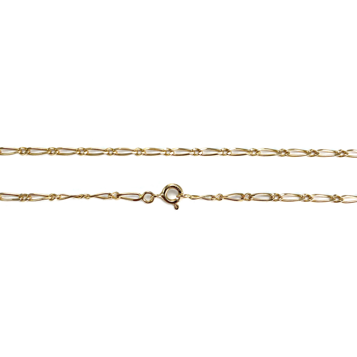 Used 14K yellow gold horse-link chain, 50 cm - view 3