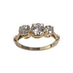 Bague d'occasion or 750 jaune diamants - vue 1