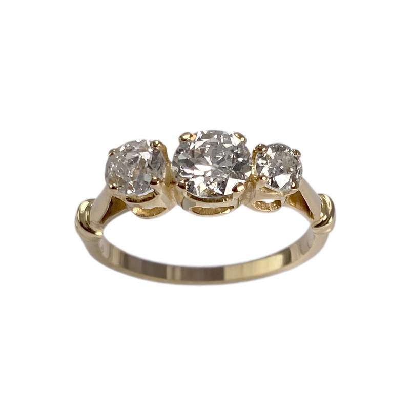 Bague d'occasion or 750 jaune diamants - vue 1