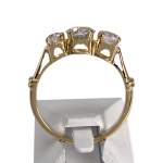 Bague d'occasion or 750 jaune diamants - vue 3