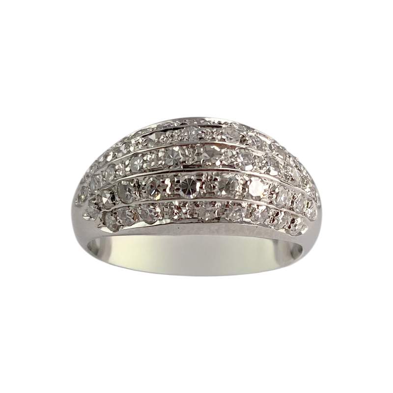 Bague d'occasion or 750 blanc diamants - vue 1
