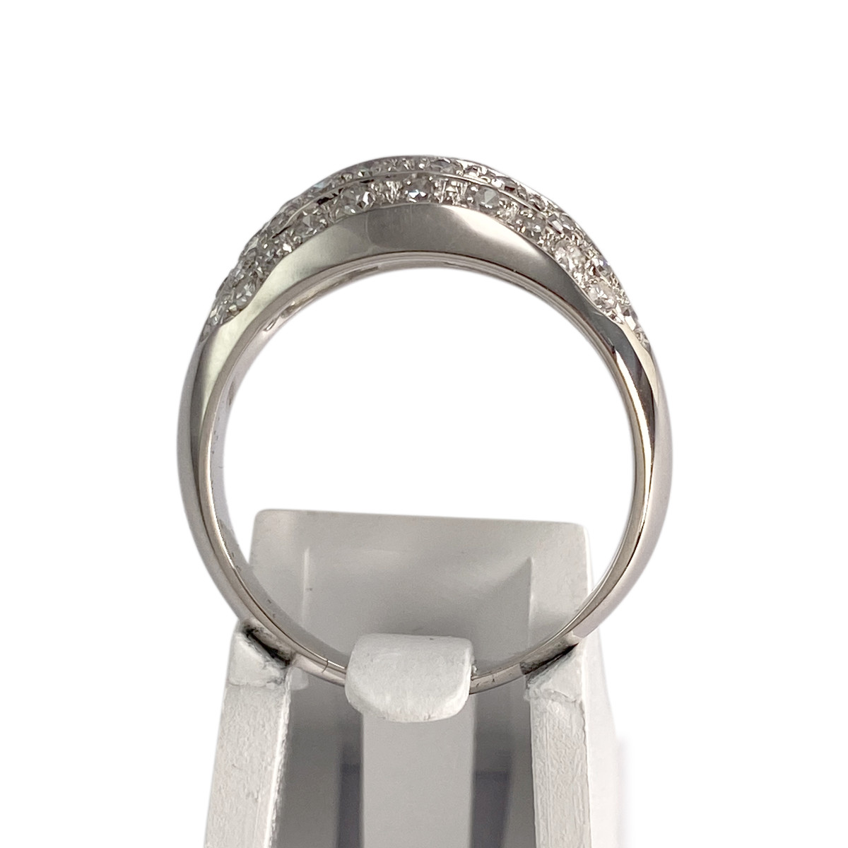 Bague d'occasion or 750 blanc diamants - vue 3