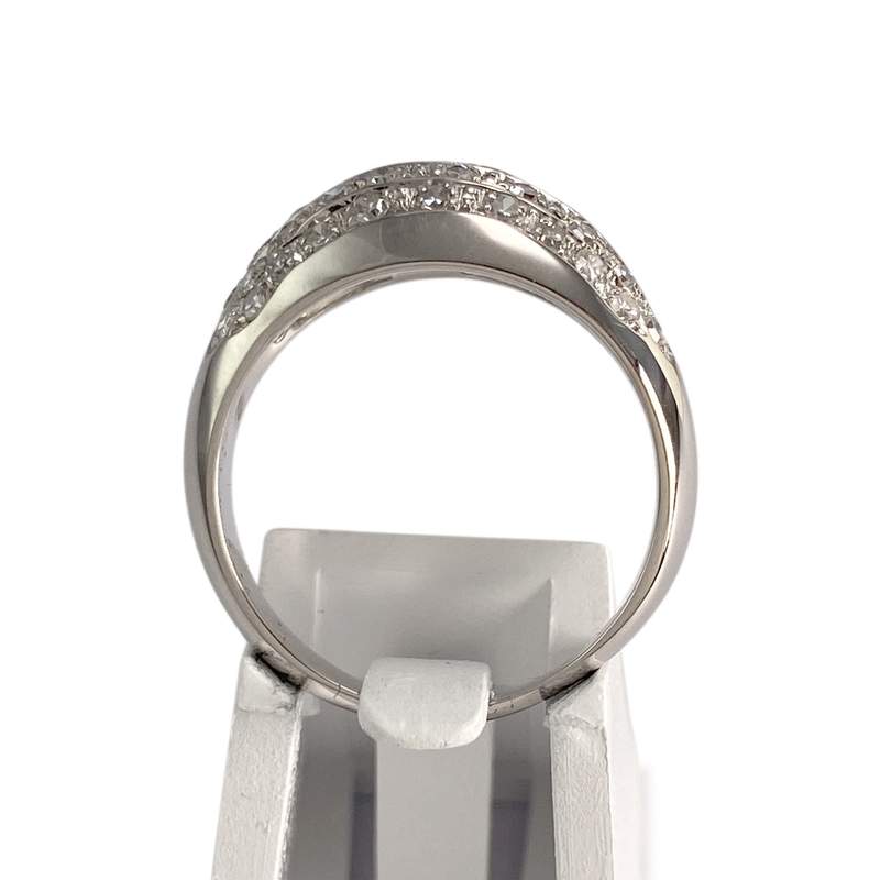 Bague d'occasion or 750 blanc diamants - vue 3