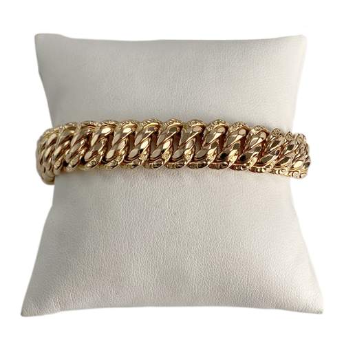 Second hand bracelet 750 yellow gold american mesh