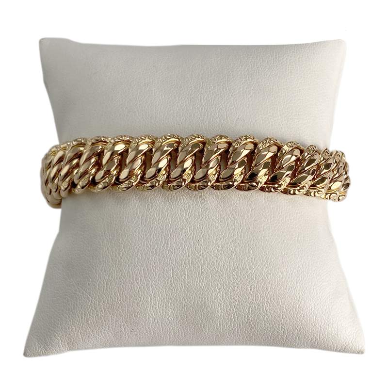 Bracelet d'occasion or 750 jaune maille américaine - vue 1