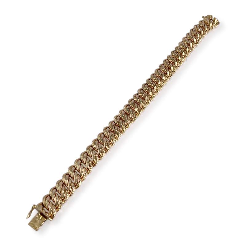 Bracelet d'occasion or 750 jaune maille américaine - vue 2