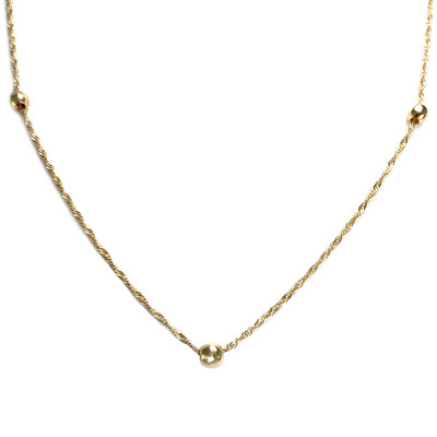 Collier d'occasion or 750 jaune maille torsadée - vue 1
