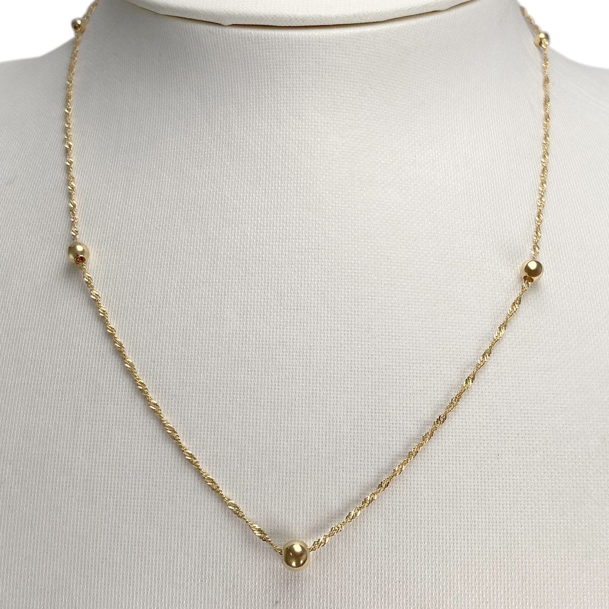 Collier d'occasion or 750 jaune maille torsadée - vue 2
