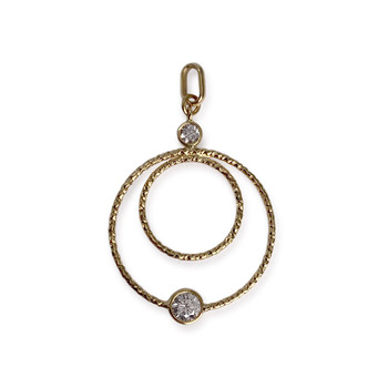Pendentif d'occasion or 750 jaunezirconias