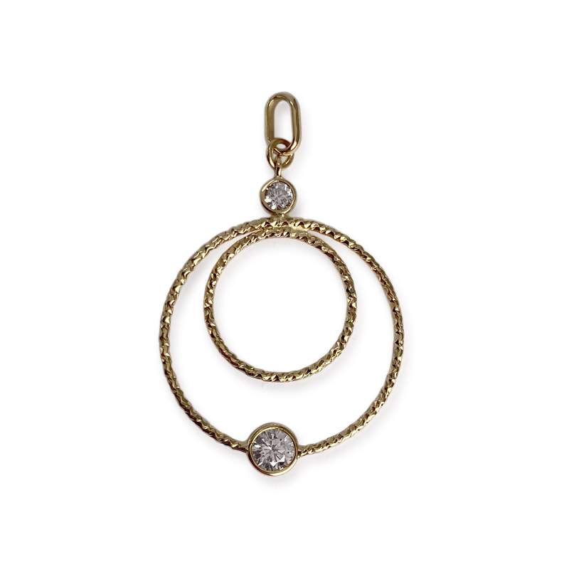 Pendentif d'occasion or 750 jaunezirconias - vue 1