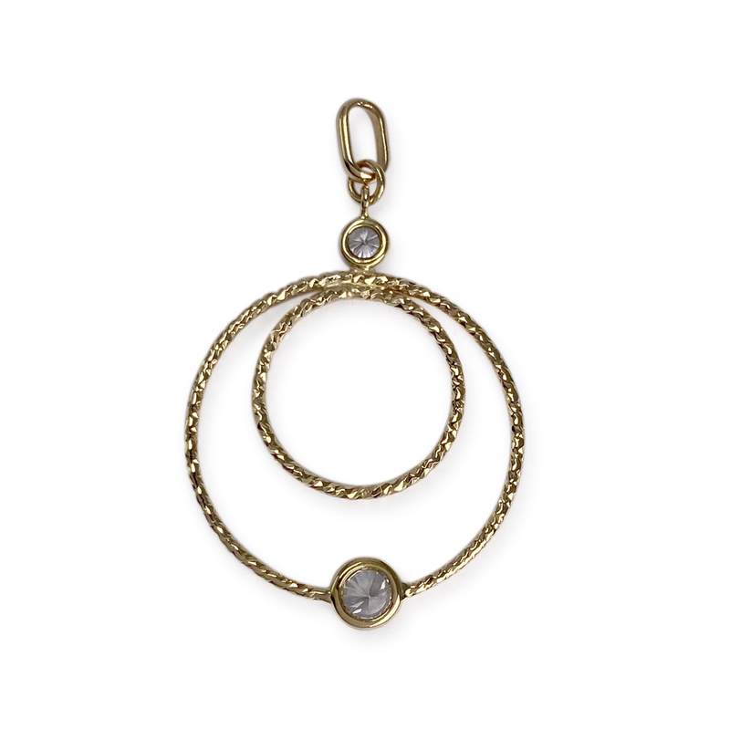 Pendentif d'occasion or 750 jaunezirconias - vue 2