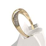 Bague d'occasion  or 750 2 tons diamants - vue 2