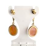 Boucles d'oreilles d'occasion or 750 jaune camee - vue 3