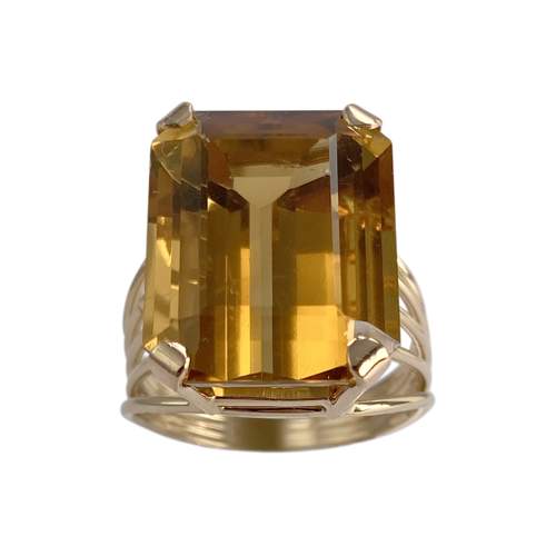 Bague d'occasion or 750 jaune citrine