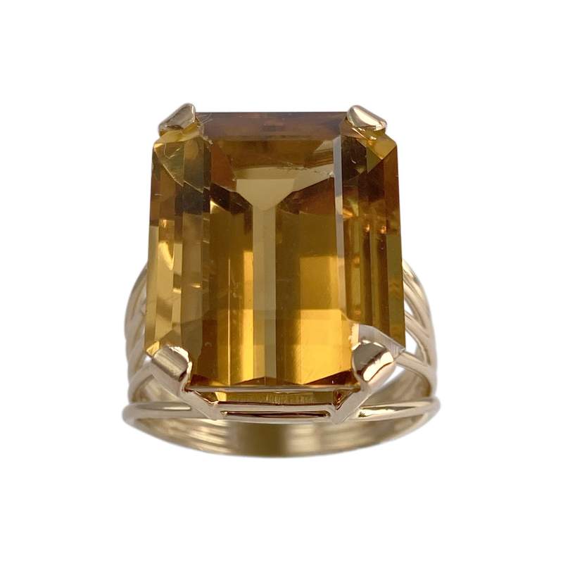 Bague d'occasion or 750 jaune citrine - vue 1