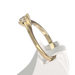 Solitaire d'occasion or 750 jaune diamant - vue 2