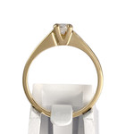 Solitaire d'occasion or 750 jaune diamant - vue 3