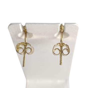 Boucles d'oreilles d'occasion or 750 jaune zirconias pierres synthétique
