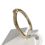 Bague MAUBOUSSIN d'occasion or 750 jaune diamant saphir - vue 2