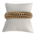 Bracelet d'occasion or 750 jaune maille américaine - vue 1