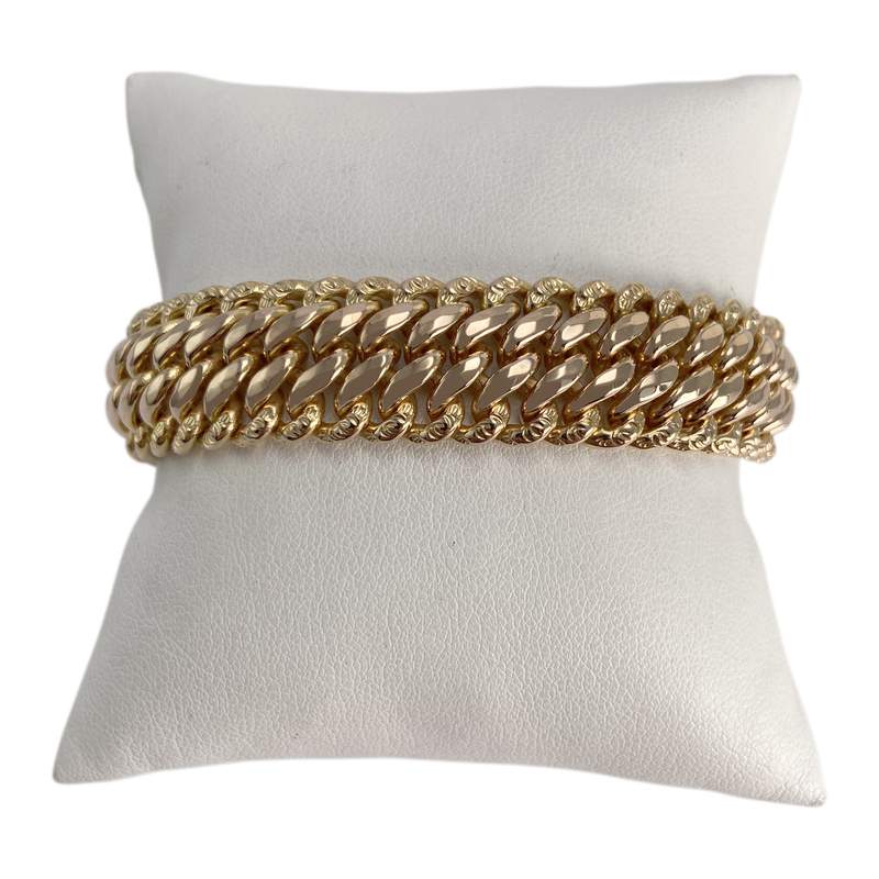 Bracelet d'occasion or 750 jaune maille américaine - vue 1
