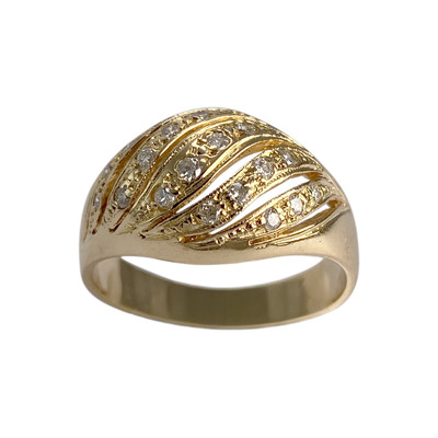 Bague d'occasion or 750 jaune diamant - vue 1