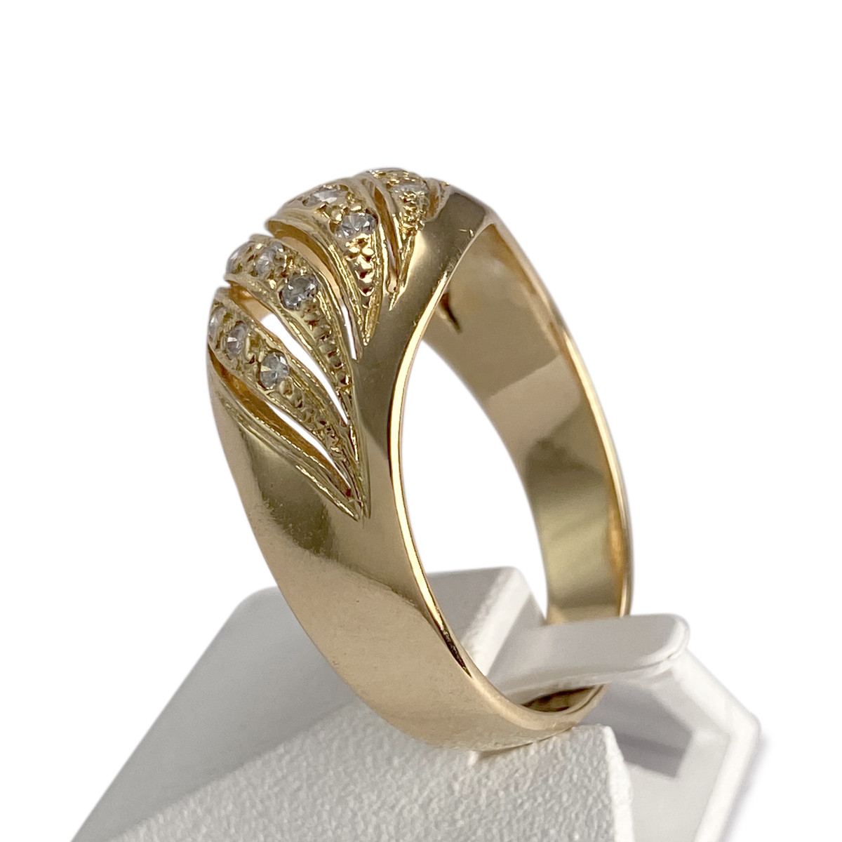 Bague d'occasion or 750 jaune diamant - vue 2