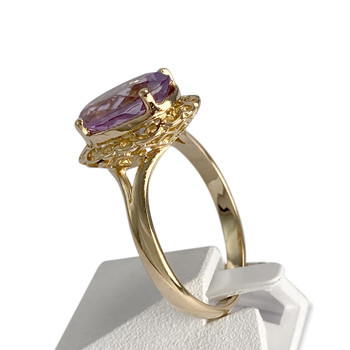 Bague d'occasion or 750 jaune amethyste
