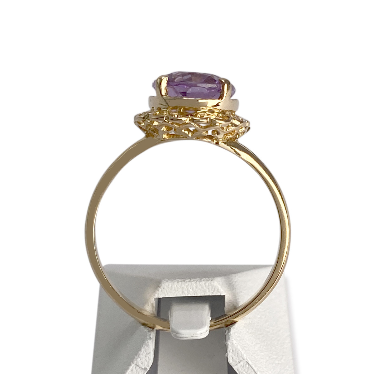 Bague d'occasion or 750 jaune amethyste - vue 3