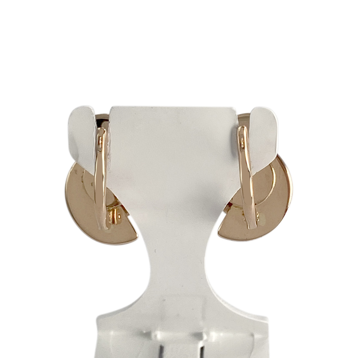 Boucles d'oreilles d'occasion or 750 jaune camee - vue 3