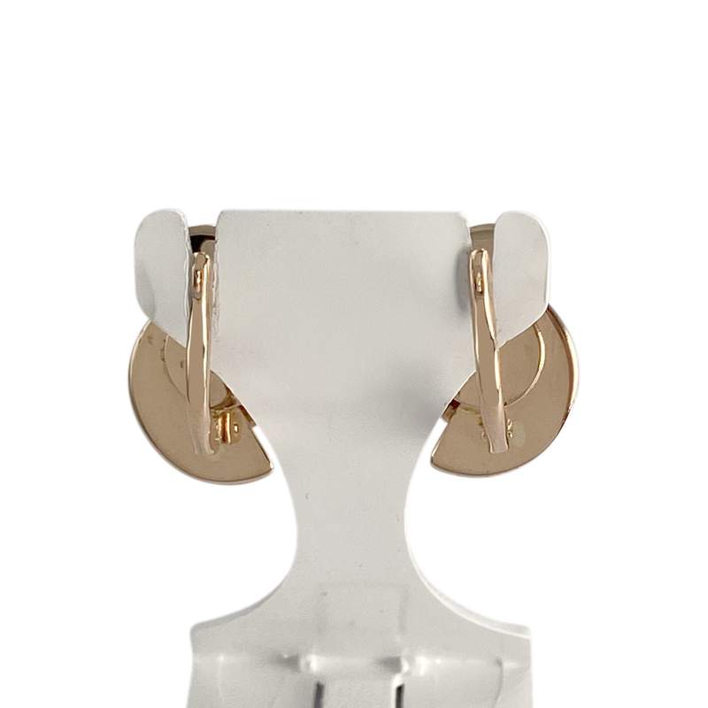 Boucles d'oreilles d'occasion or 750 jaune camee - vue 3