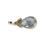 Pendentif d'occasion or 750 jaune zirconias et topaze bleue - vue 3