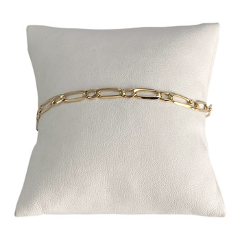 Bracelet d'occasion or 750 jaune maille cheval et alternée