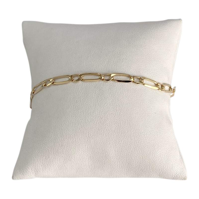 Bracelet d'occasion or 750 jaune maille cheval et alternée - vue 1