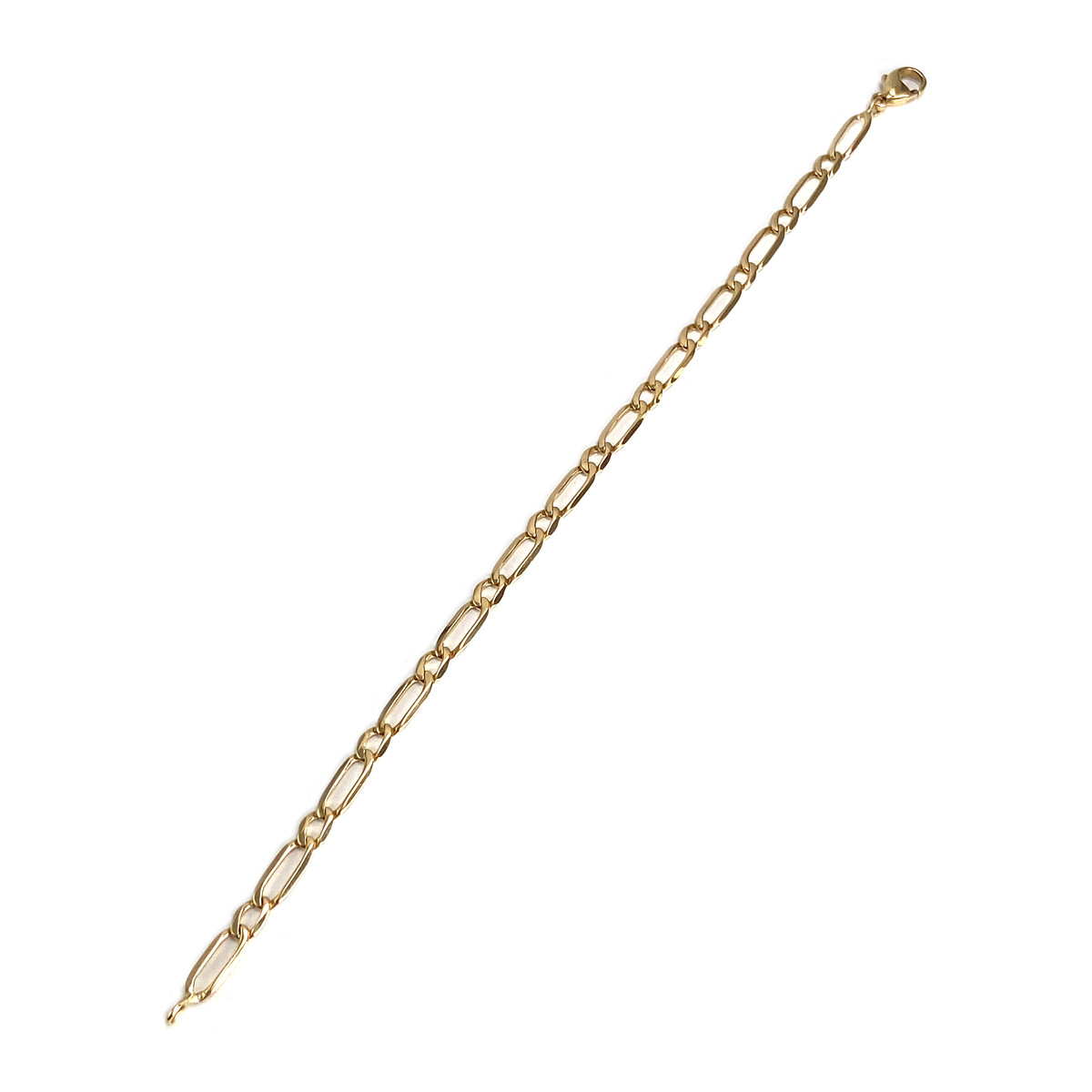 Bracelet d'occasion or 750 jaune maille cheval et alternée - vue 2