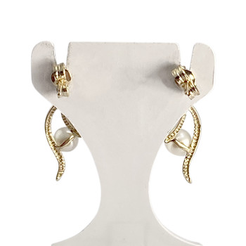 Boucles d'oreilles d'occasion or 375 jaune perle de culturezirconias