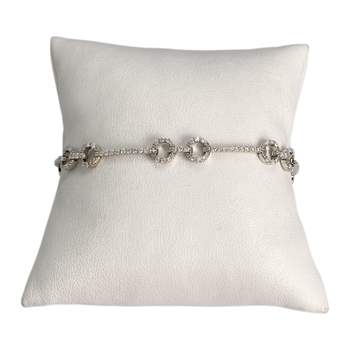 Bracelet d'occasion or 750 blanc diamants