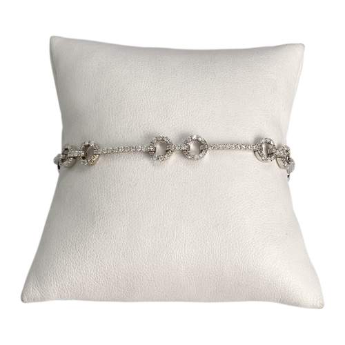 Bracelet d'occasion or 750 blanc diamants