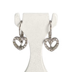 Boucles d'oreilles d'occasion or 750 blanc zirconias - vue 1