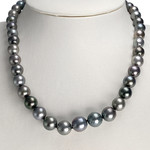 Collier d'occasion or 375 jaune perles de tahiti - vue 2