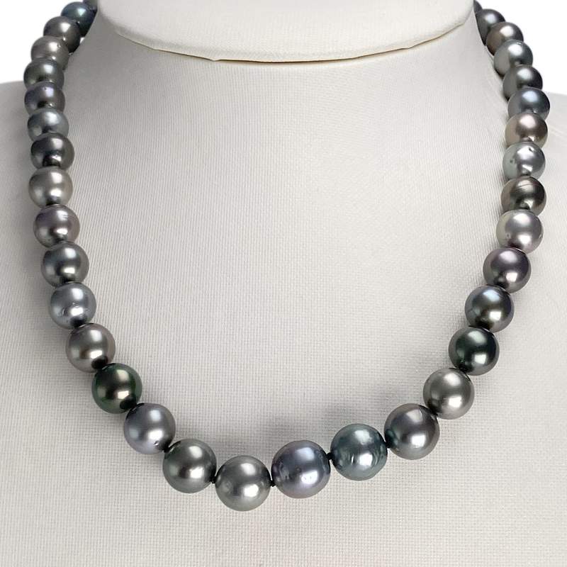 Collier d'occasion or 375 jaune perles de tahiti - vue 2