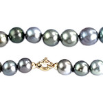 Collier d'occasion or 375 jaune perles de tahiti - vue 3